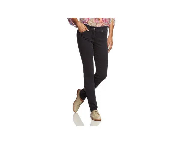 GERRY WEBER Straight-Jeans dunkel-grau regular (1-tlg)