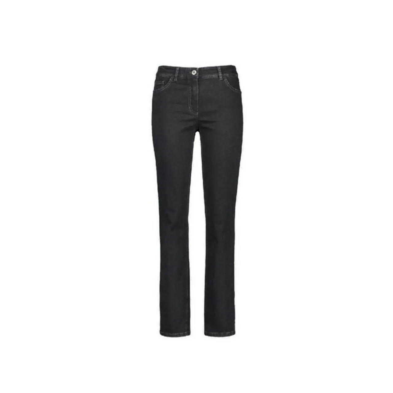 GERRY WEBER Straight-Jeans schwarz (1-tlg)