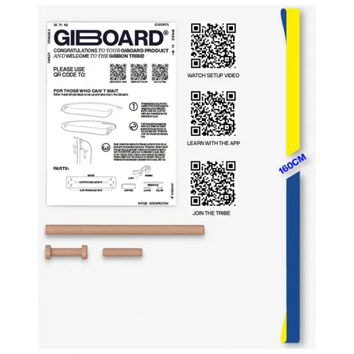 Gibbon Slacklines - Giboard Line - Slackline Gr 160 x 2,5 cm flow