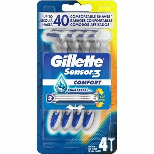 Gillette Rasierklingen »Gillette Sensor 3 Comfort - Gel Rasierer Einwegrasierer 4 Stück«