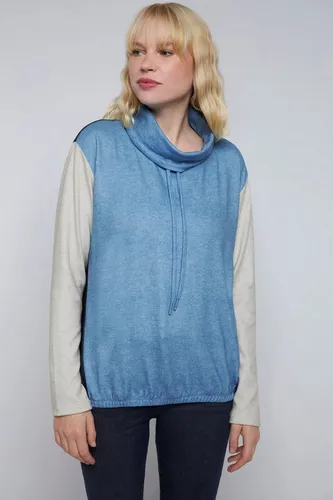Gina Laura Sweatshirt Pullover oversized Colorblocking Stehkragen