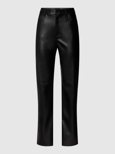 Gina Tricot Hose in Leder-Optik Modell 'Ninetees' in Black