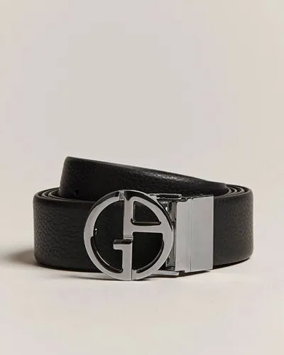 Giorgio Armani Reversible Leather Belt Black