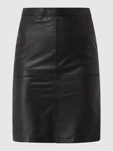 Gipsy Regular Fit Lederrock aus Schafsleder Modell 'Swante' in Black