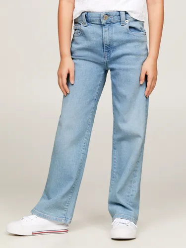 Girlfriend-Jeans TOMMY HILFIGER "GIRLFRIEND LIGHT USED" Gr. 7 (122), N-Gr, blau (lightused) Mädchen Jeans