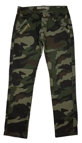 Girls Fashion 5-Pocket-Jeans Mädchen Army Tarnhose, Camouflage Muster M8153