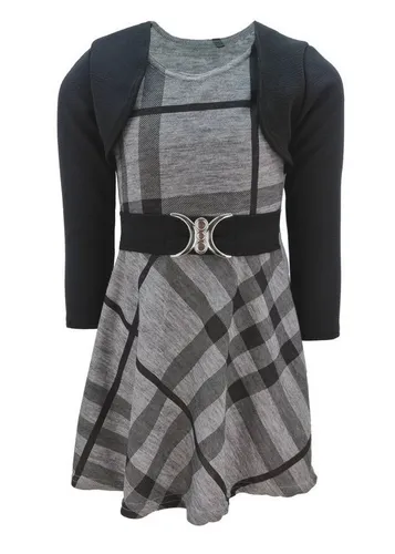 Girls Fashion A-Linien-Kleid Kleid mit angenähtem Bolero, K37