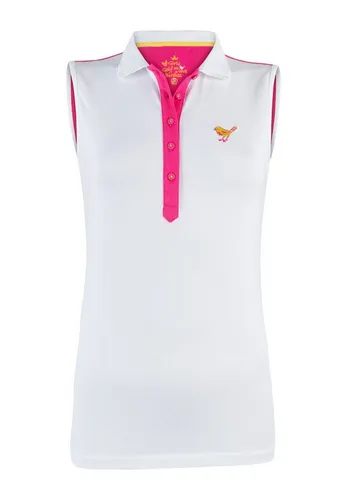 girls golf Poloshirt Girls Golf Polo 'Alexa' Sleeveless Weiß Damen L