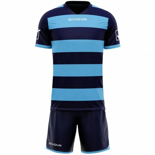 Givova Rugby Set Trikot mit Shorts navy/hellblau