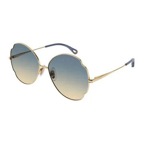 Glänzende klassische goldene Sonnenbrille CH0093S,Stylische Sonnenbrille Ch0093S Chloé