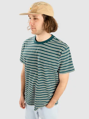 Globe Stray Striped T-Shirt night green