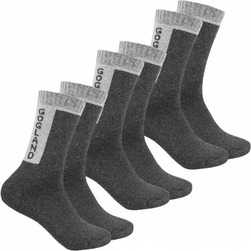 GOGLAND® "Trekking" Outdoor Socken 3 Paar grau