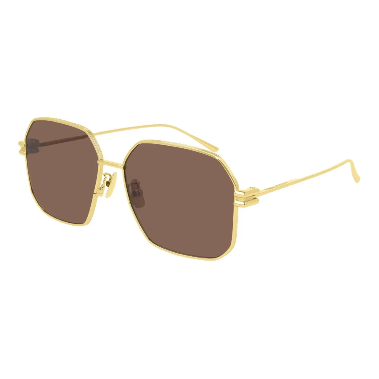 Gold/Braune Sonnenbrille Bottega Veneta