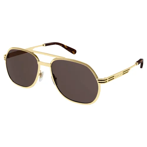 Gold/Braune Sonnenbrille Gg0981S Gucci