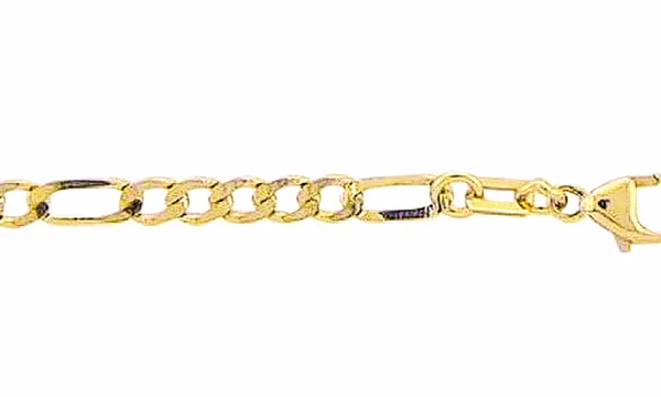 Goldarmband ADELIA´S "Damen Goldschmuck 333 Gold Figaro Armband 19 cm" Armbänder Gr. 19, Gelbgold 333, goldfarben (gold) Damen Armbänder Gold