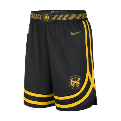 Golden State Warriors 2023/24 City Edition Nike Dri-FIT NBA Swingman Shorts für Herren - Schwarz