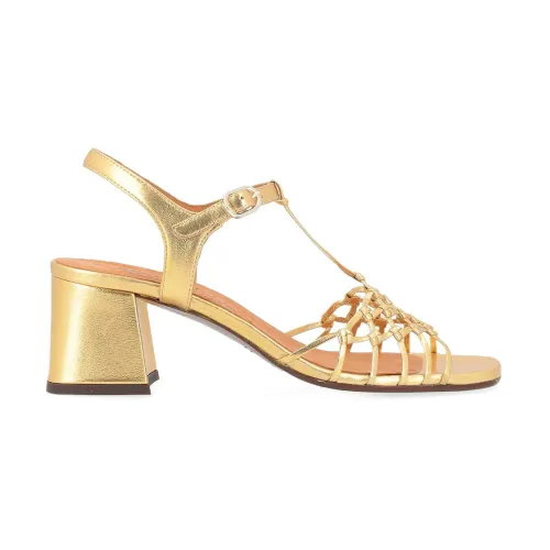 Goldene Lantes-Gold Schuhe Chie Mihara
