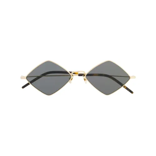 Goldene Sonnenbrille mit Original-Etui Saint Laurent