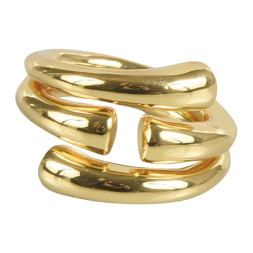 Goldener Rohrpolierter Ring Accessoires Federica Tosi