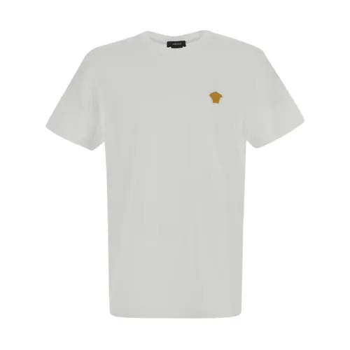 Goldenes Medusa besticktes T-Shirt Versace