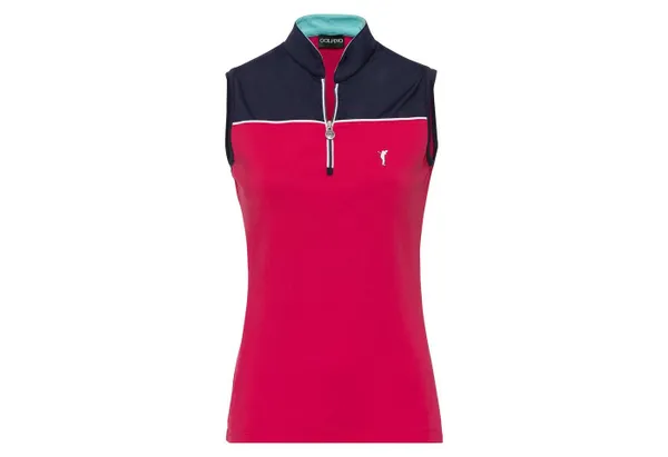GOLFINO Poloshirt Golfino Vibrant Shot Sleeveless Layer Insignia Red