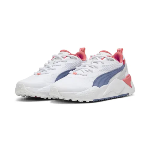 Golfschuh PUMA "GS-X Efekt Golfschuhe Damen" Gr. 38, bunt (white inky blue ravish pink) Schuhe Sneaker