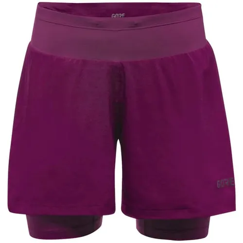 GOREWEAR R5 Damen 2in1 Shorts Laufshorts (Violett