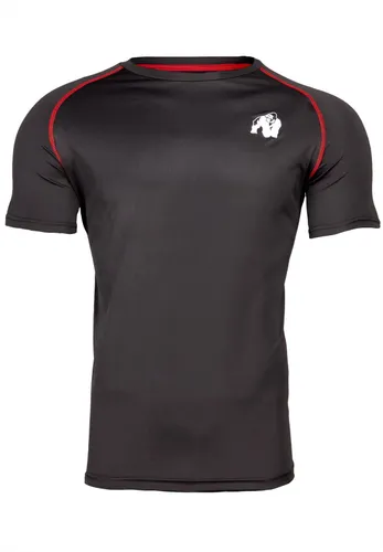 Gorilla Wear Performance T-Shirt - schwarz/rot - mit Logo