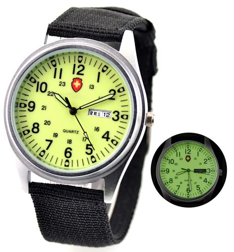 Gosasa Unisex Militär-Uhren Sport Textil Nylon Armband