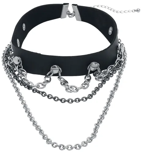 Gothicana by EMP Chained Choker Halsband schwarz silberfarben