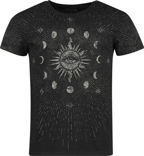 Gothicana by EMP T-Shirt with Moon Phases and Sun T-Shirt schwarz in L