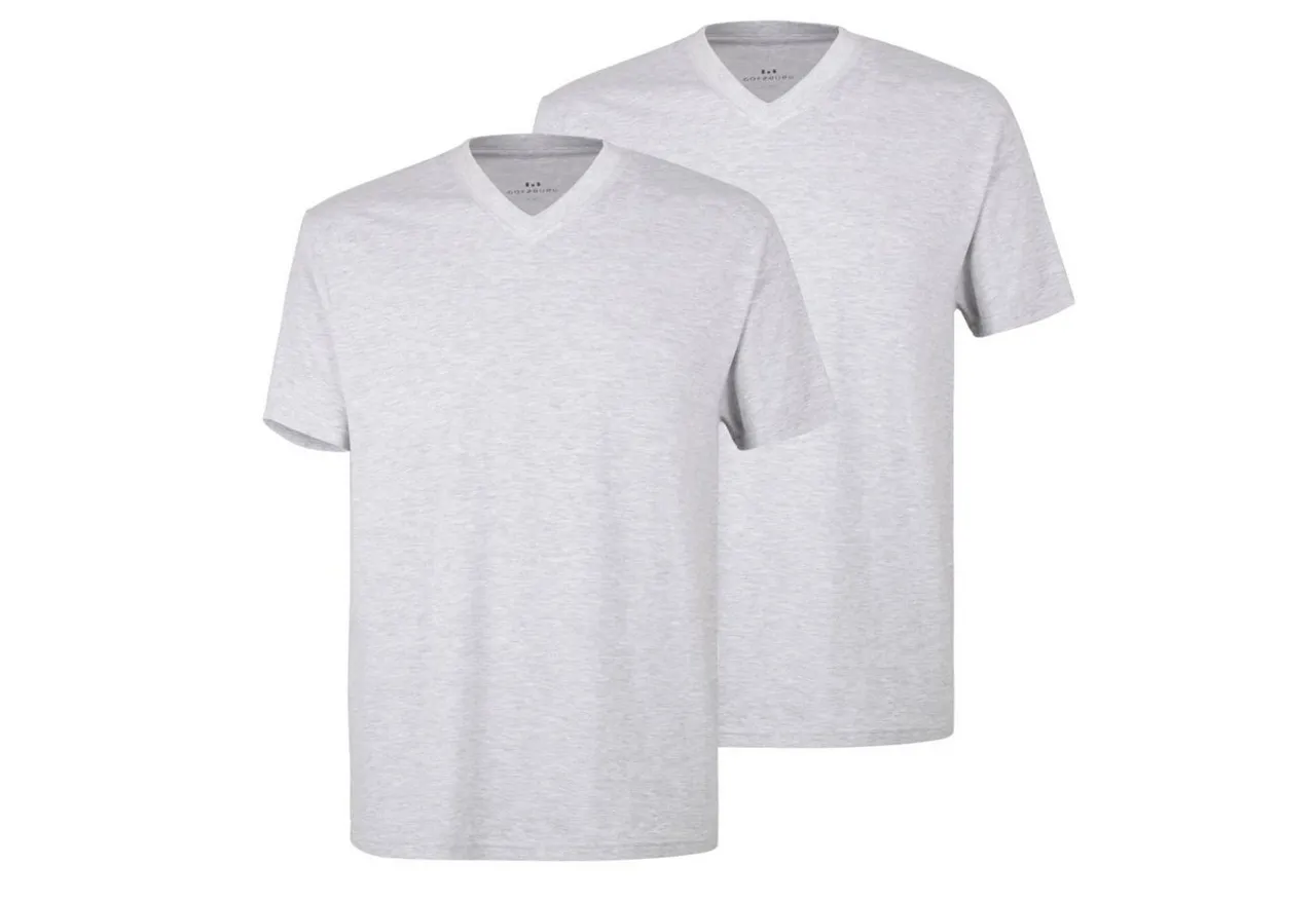 GÖTZBURG T-Shirt (2-tlg) mit V-Ausschnitt, Premium-Qualität im 2er Pack