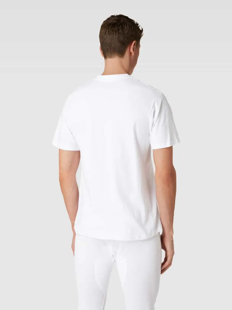 Götzburg Wäsche T-Shirt mit V-Ausschnitt im 2er-Pack Modell 'PURE COTTON' in Weiss