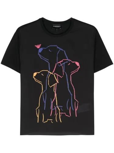 graphic-print panelled T-shirt