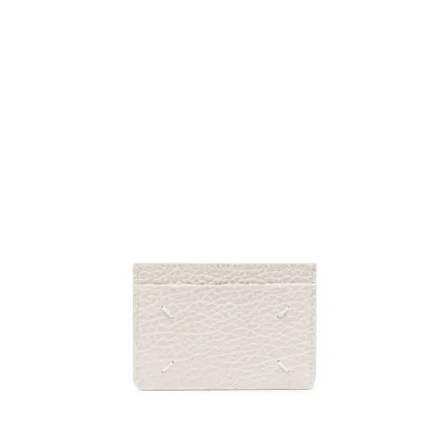 Grau-beige Leder Kartenhalter Maison Margiela