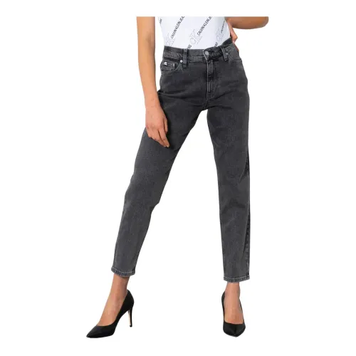 Graue Reißverschluss und Knopf Damen Jeans Calvin Klein Jeans