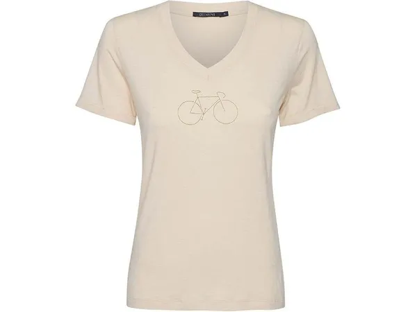 GreenBomb T-Shirt GREENBOMB Bio-Damen-T-Shirt 'Bike Line' mit V-Auss