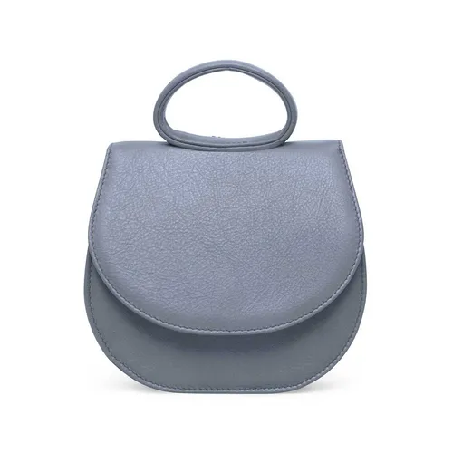 Gretchen - Schultertasche Ebony Mini Loop Bag aus italienischem Kalbsleder Handtaschen