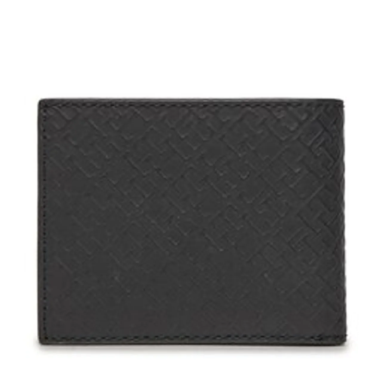Große Herren Geldbörse Tommy Hilfiger Th Monogram Mini Cc Wallet AM0AM11849 Black BDS