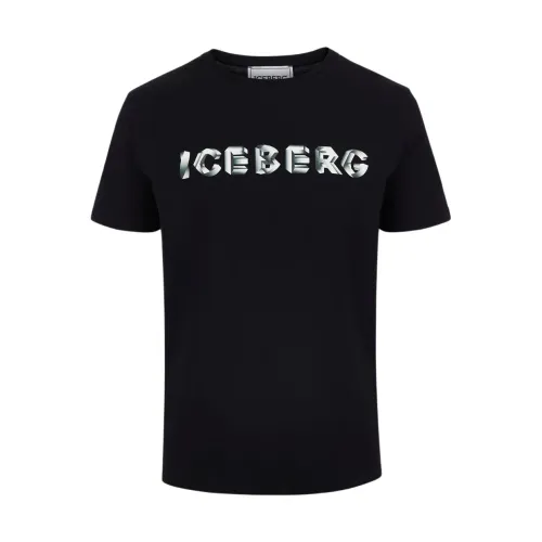 Großes Branding Schwarzes 3D-Logo Iceberg