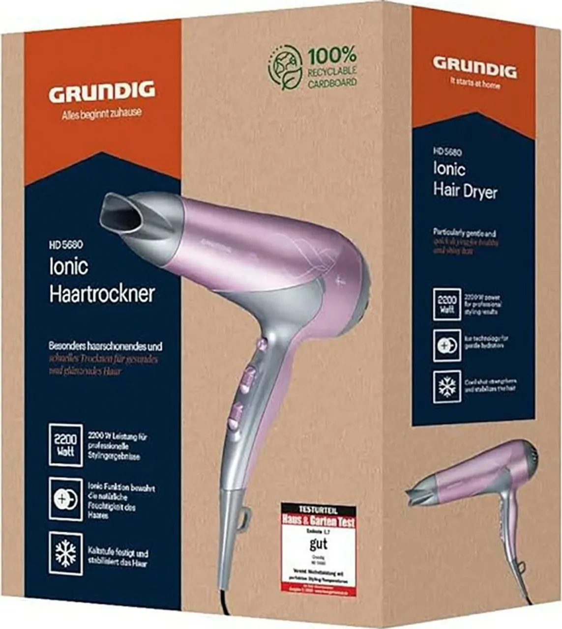 Grundig Haartrockner HD 5680, 2200 W, Glamstylers 2.0