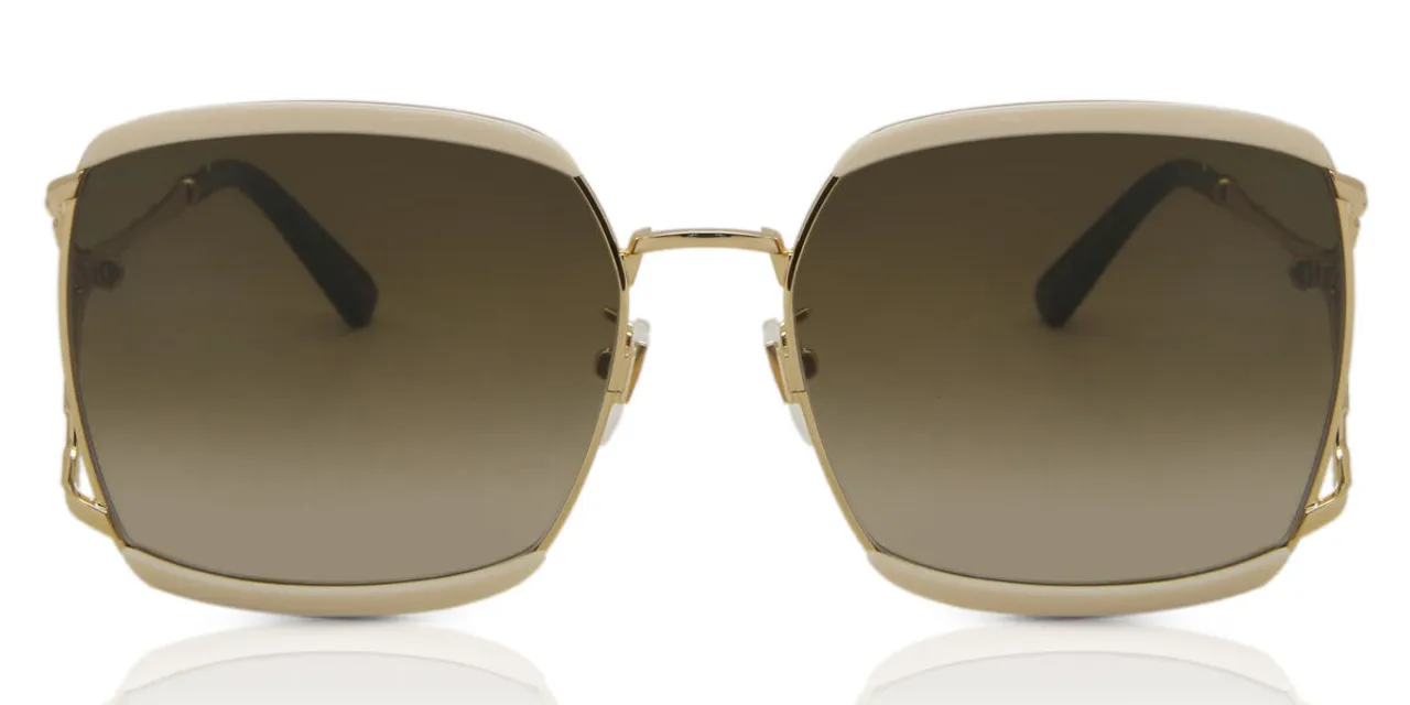 Gucci GG0593SK Asian Fit 003 Goldene Damen Sonnenbrillen