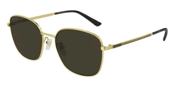 Gucci GG0837SK Asian Fit 002 Goldene Herren Sonnenbrillen
