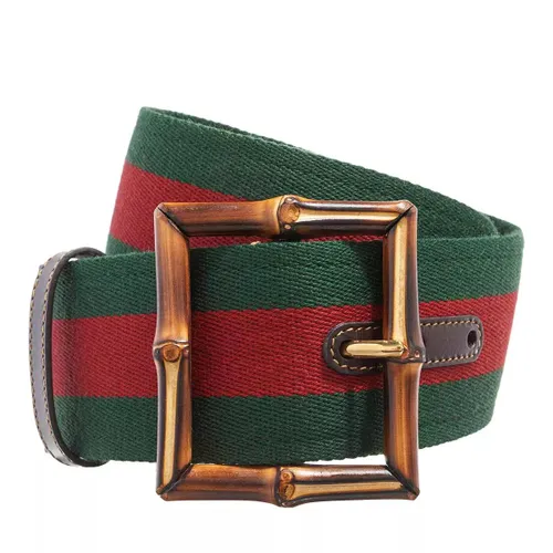 Gucci Gürtel - Stripe Bamboo Buckle Belt