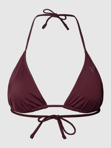 Guess Bikini-Oberteil mit Label-Applikation in Purple
