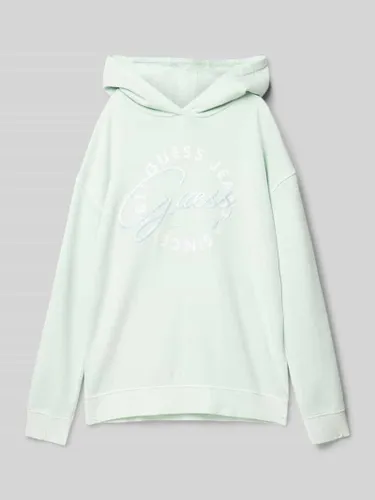 Guess Hoodie mit Label-Stitching in Mint