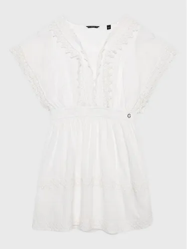 Guess Kleid für den Alltag J3GK41 WFDN0 Weiß Regular Fit