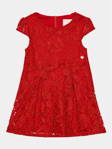 Guess Kleid für den Alltag K3BK03 WFS60 Rot Regular Fit
