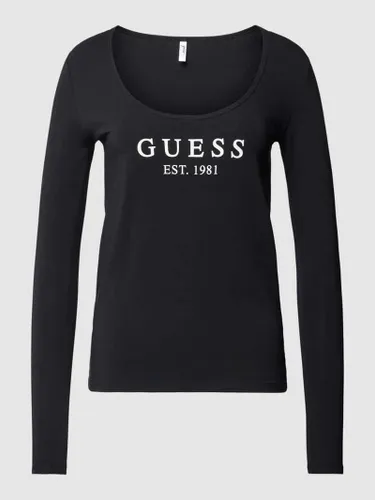 Guess Longsleeve mit Label-Print Modell 'CARRIE' in Black