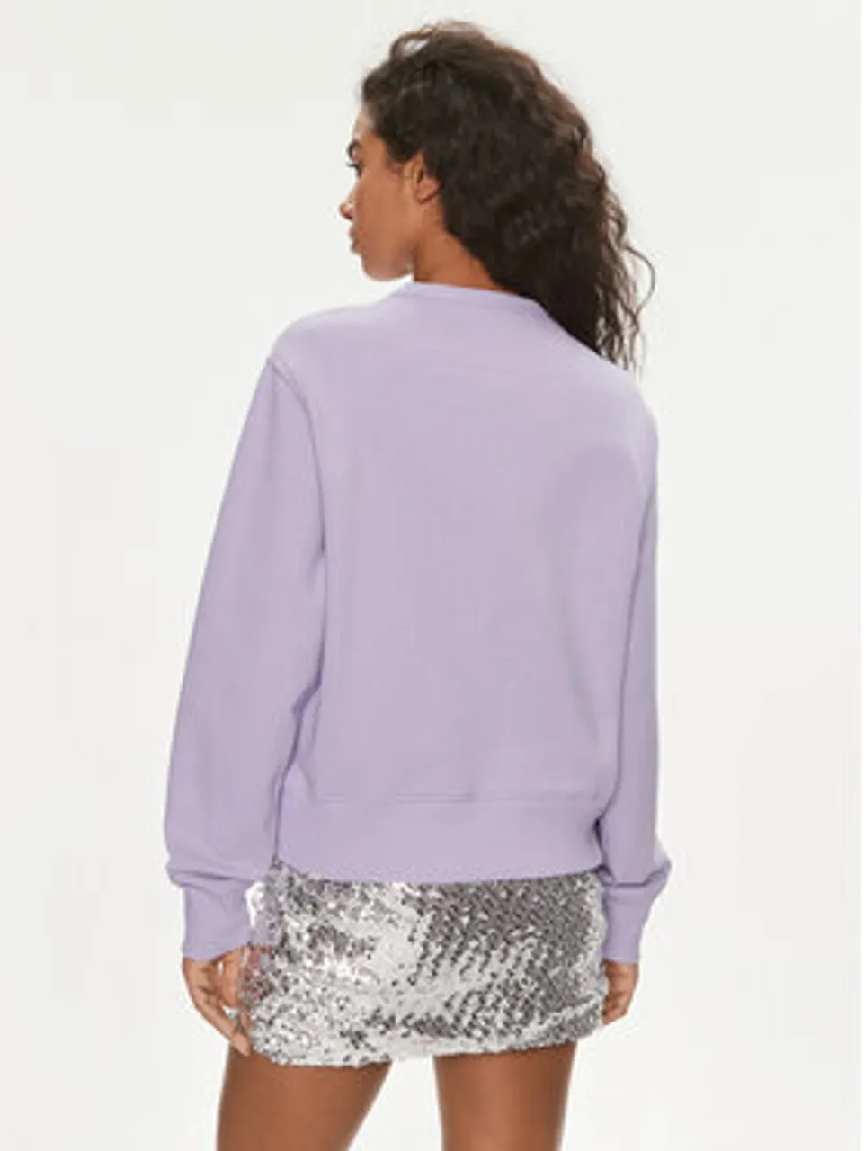Guess Sweatshirt W2YQ16 KBA10 Violett Regular Fit
